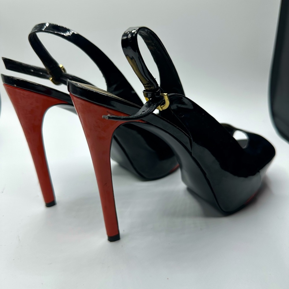 Guess black and red heels pumps size 8.5